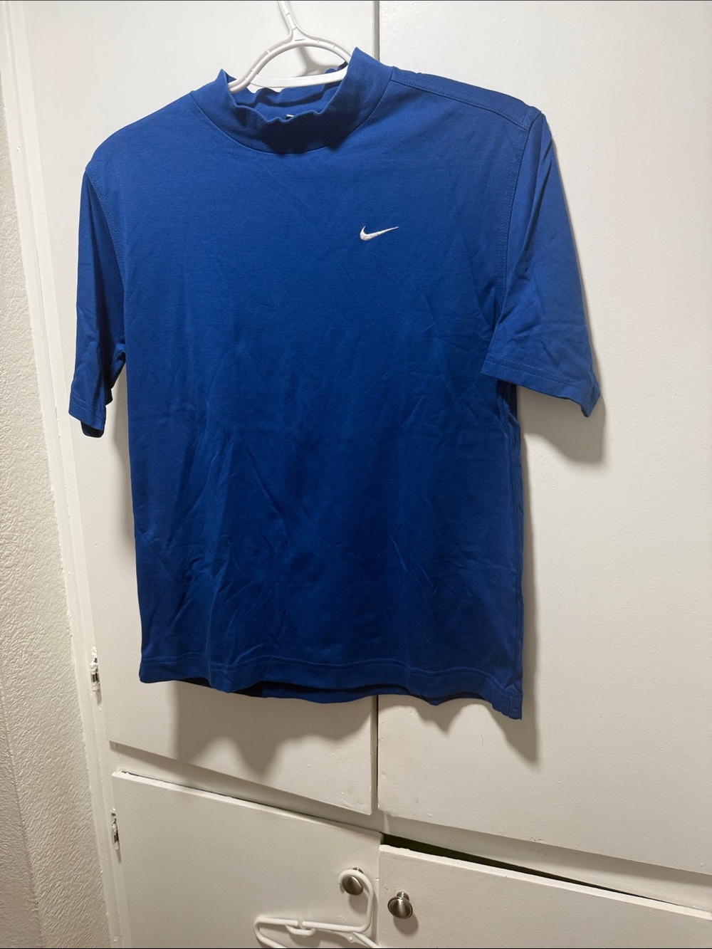 Nike Royal Blue Short-Sleeve Golf Performance Tee with Swoosh